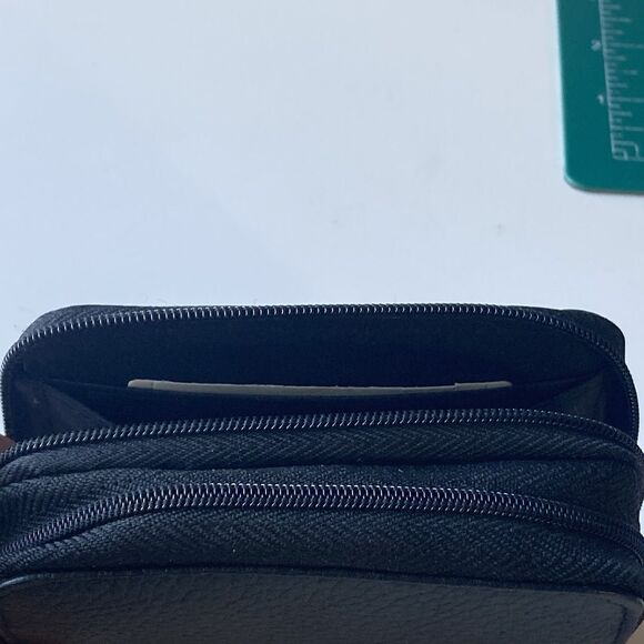 NEW Buxton Black Genuine Leather Wizard Accordian Wallet Coins Leather Goods - Picture 11 of 15